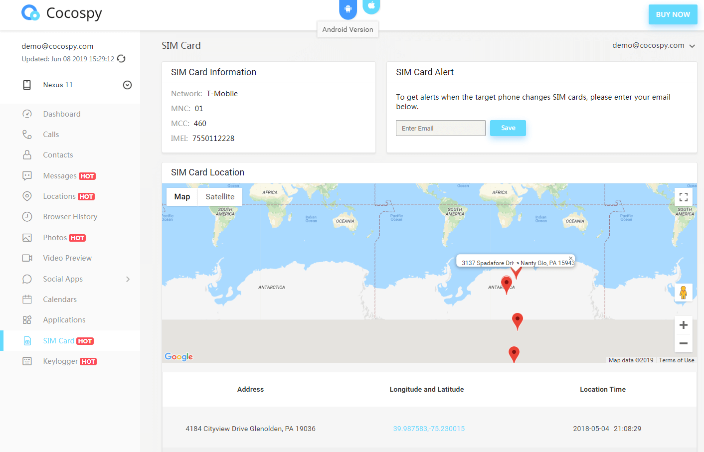 sim card tracker