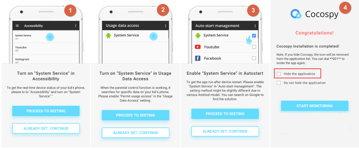 cocospy android tracking app setup 02