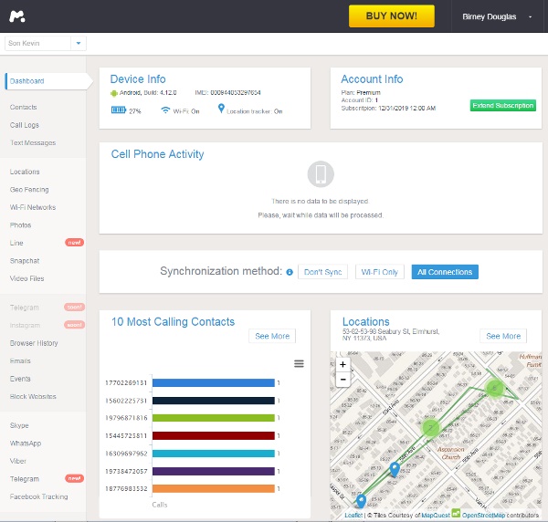 mspy dashboard